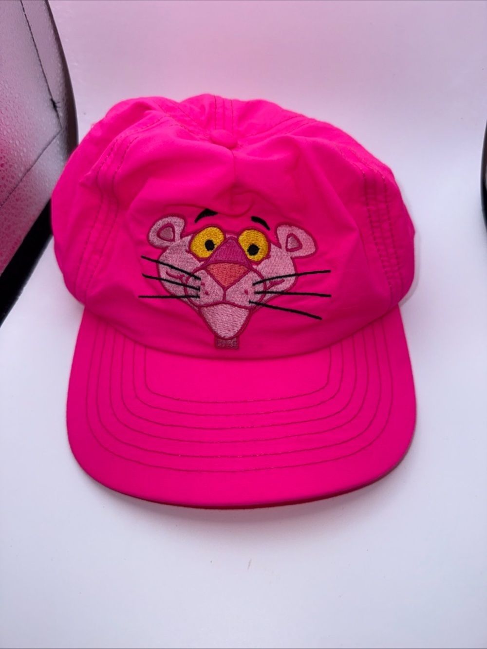 Vintage 90s Vibrant Pink Panther Embroidered Cap